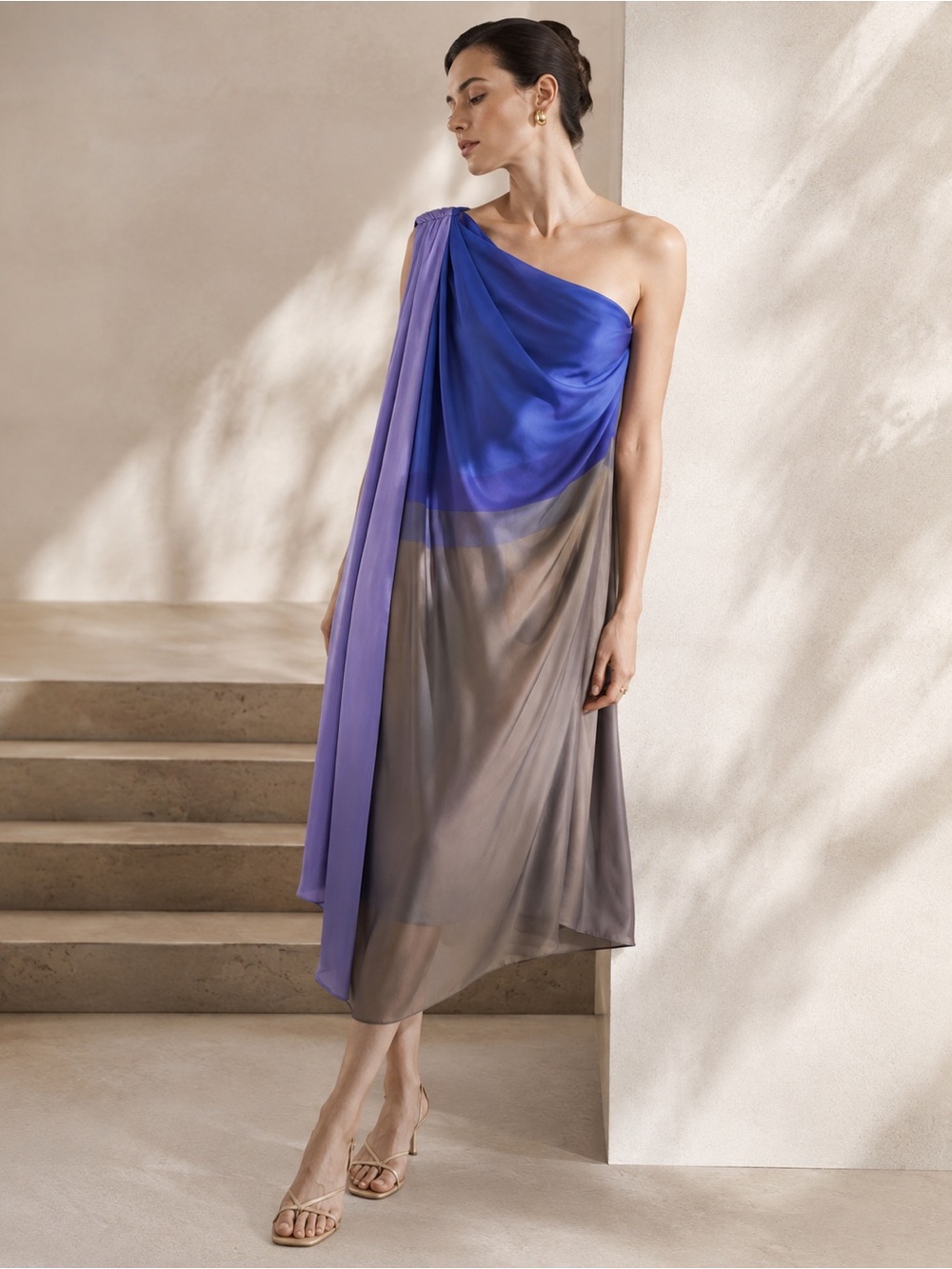 NWT Missoni Intrigo One-Shoulder 100% Silk Midi Dress — Made in Italy
